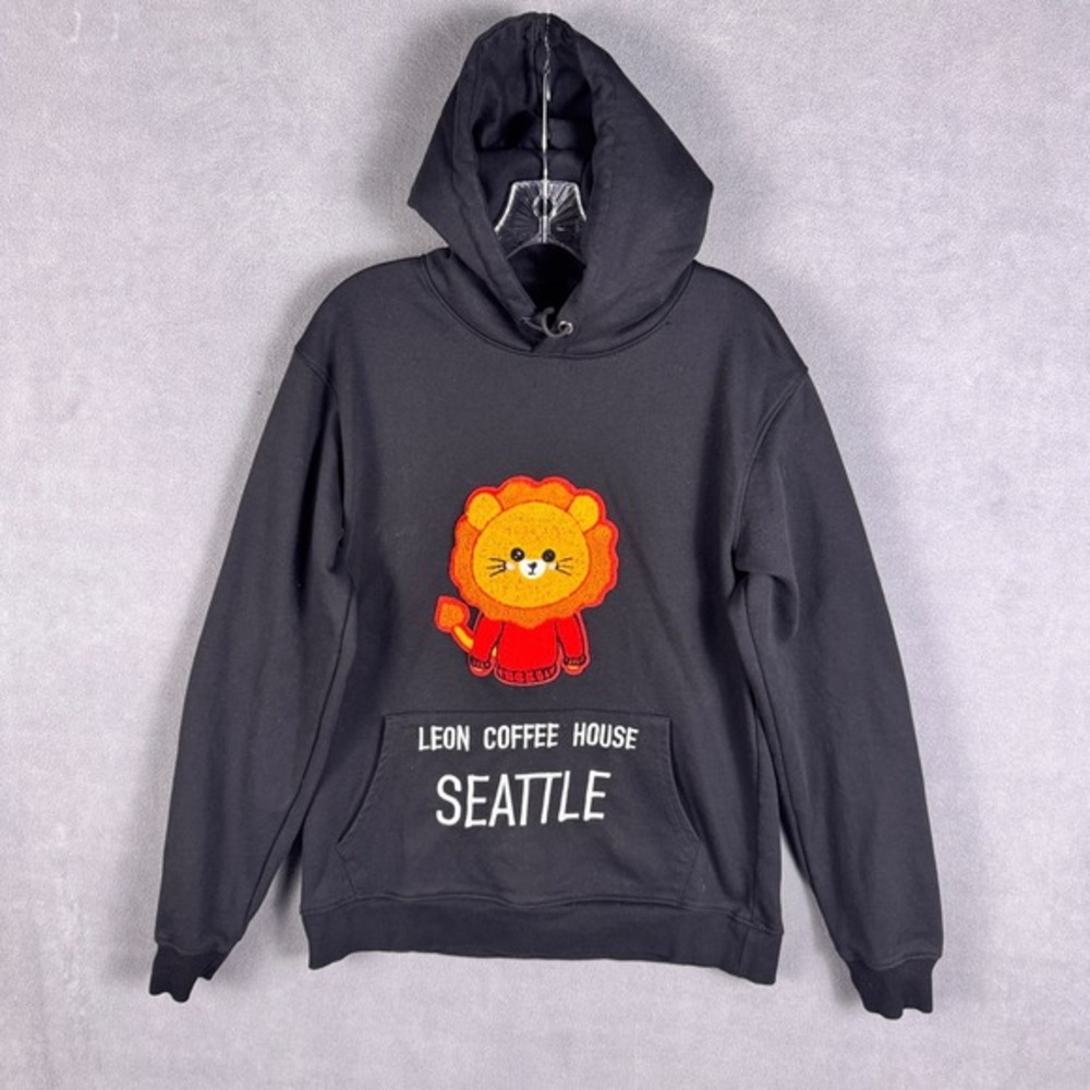 Leon Coffee‎ House Seattle Hoodie Size Medium Black